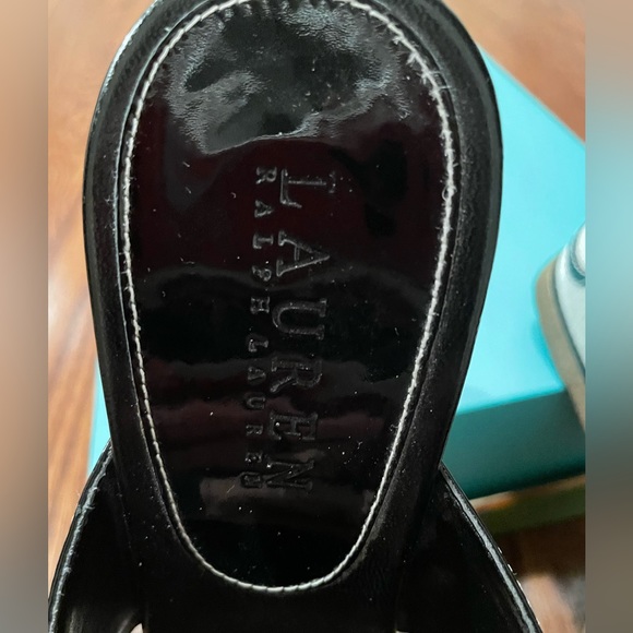 Vintage Ralph Lauren monogrammed wedges. Like new. Size 8 - Picture 4 of 5